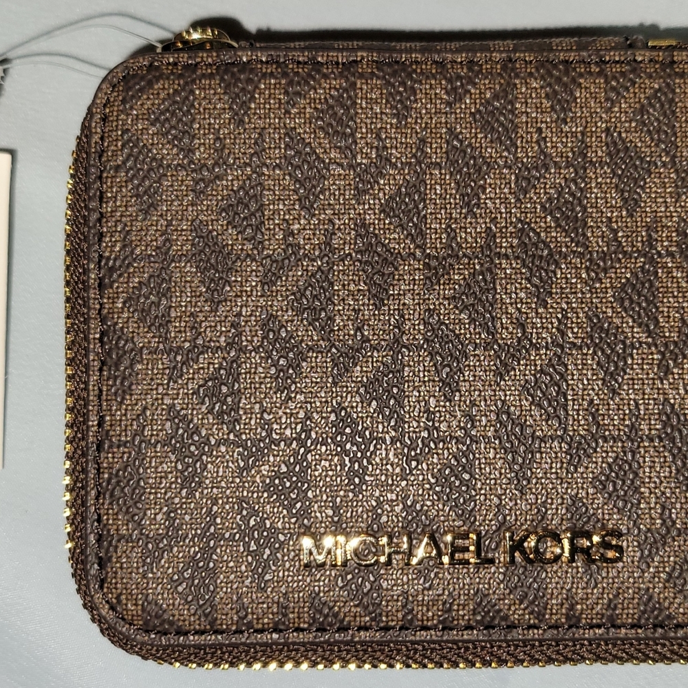NWOT Michael Kors Brown Signature Jewelry Box